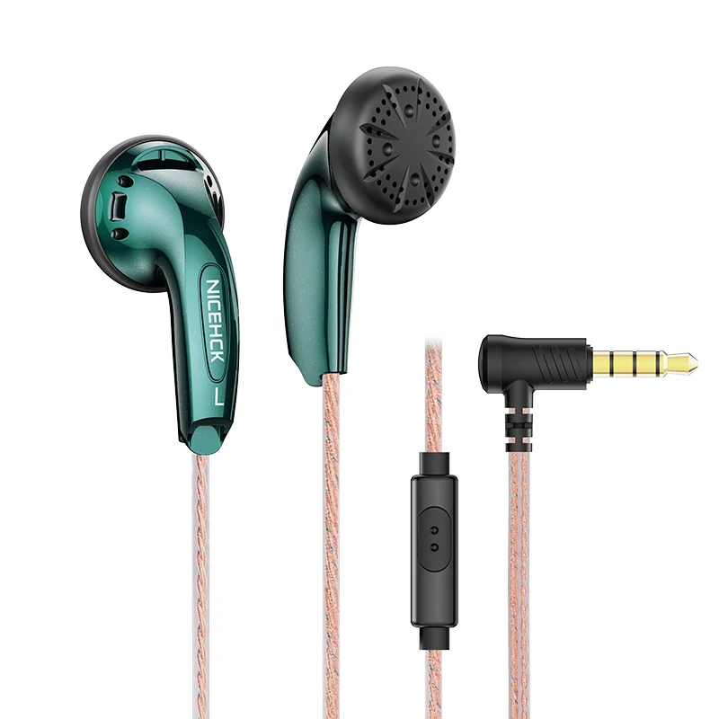 NiceHCK YD30 ABS Shell 3.5mm Microphone Headset 15.4mm Composite Dynamic Earbud Bass Music Sport HIFI Earphone MX500 B70 EB2S