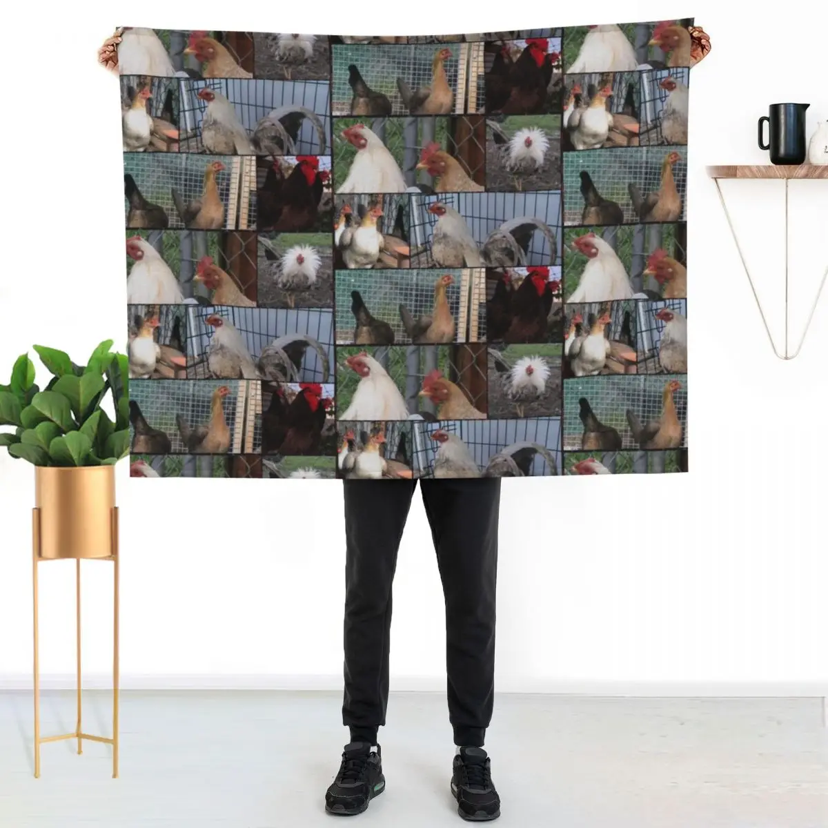 Chickens Throw Blanket Comforter Soft Plush Plaid Decorative Throw Hairys Plush funny gift Blankets