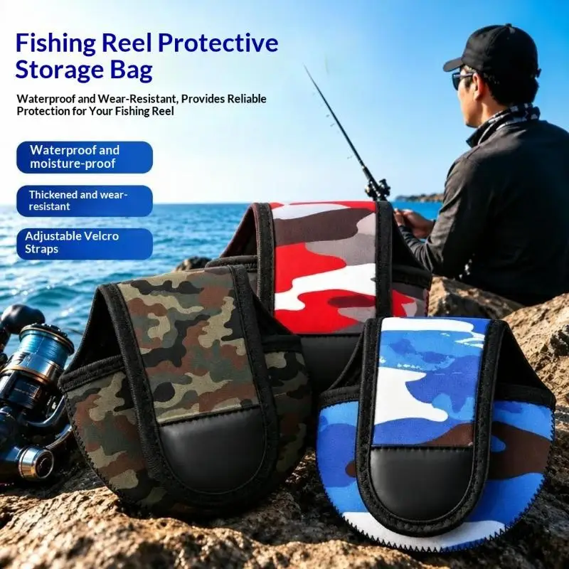 ~Fishing Reel Protective Cover Bag - Durable Baitcasting Trolling Spinning Wheel Case Pouch Sleeve for Tackle Accessories