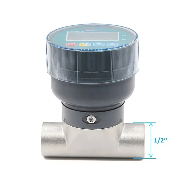 

OEM Support 1/2'' Paddle Wheel ZJSUS-LCD RS485 Flow Meter Sewage Water Metering Counter Meter Pulse/485 Signal 10-30VDC