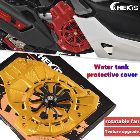 Chekis는 Honda Adv150 Adv160에 적합합니다. 수정된 오토바이 액세서리 물 탱크 보호 커버 알루미늄 합금 물 탱크 냉각 커버 보호 커버