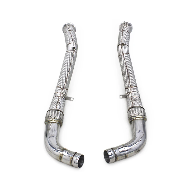 Custom SS304 High Performance Exhaust Straight Header Downpipe  Continental GT 4.0TT/6.0TT 2020-2024