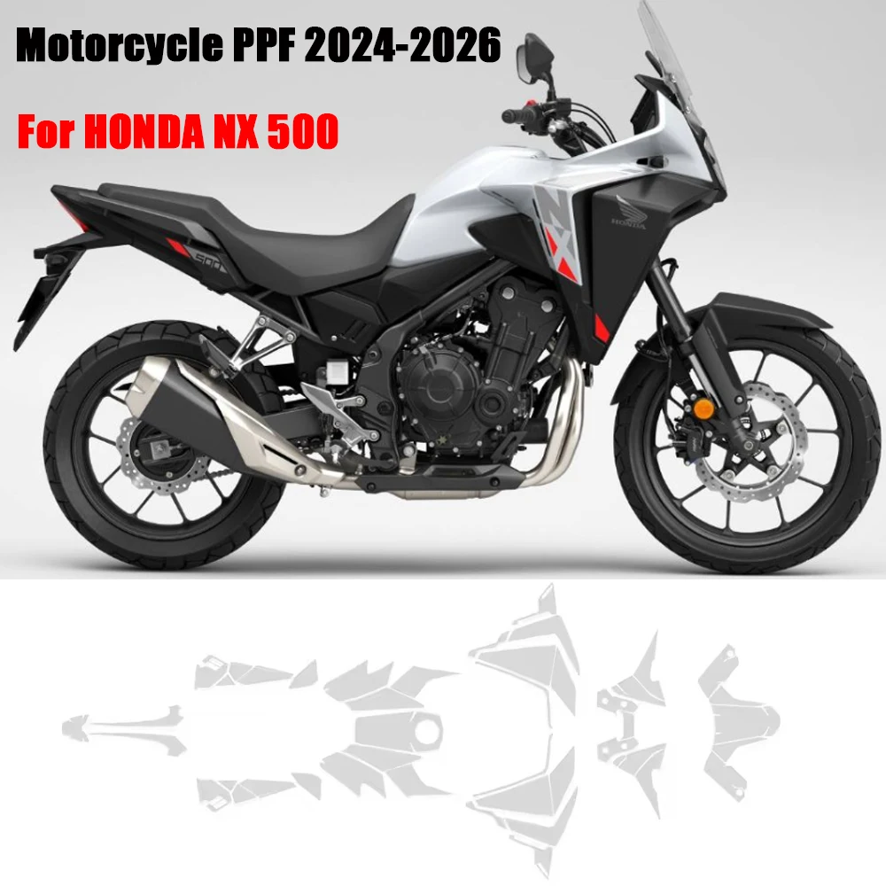 For HONDA NX 500 2024-2026 Motorcycle Fuel Tank Protective Anti-scratch Kit NX500 PPF TPU Transparent Paint Protection Film