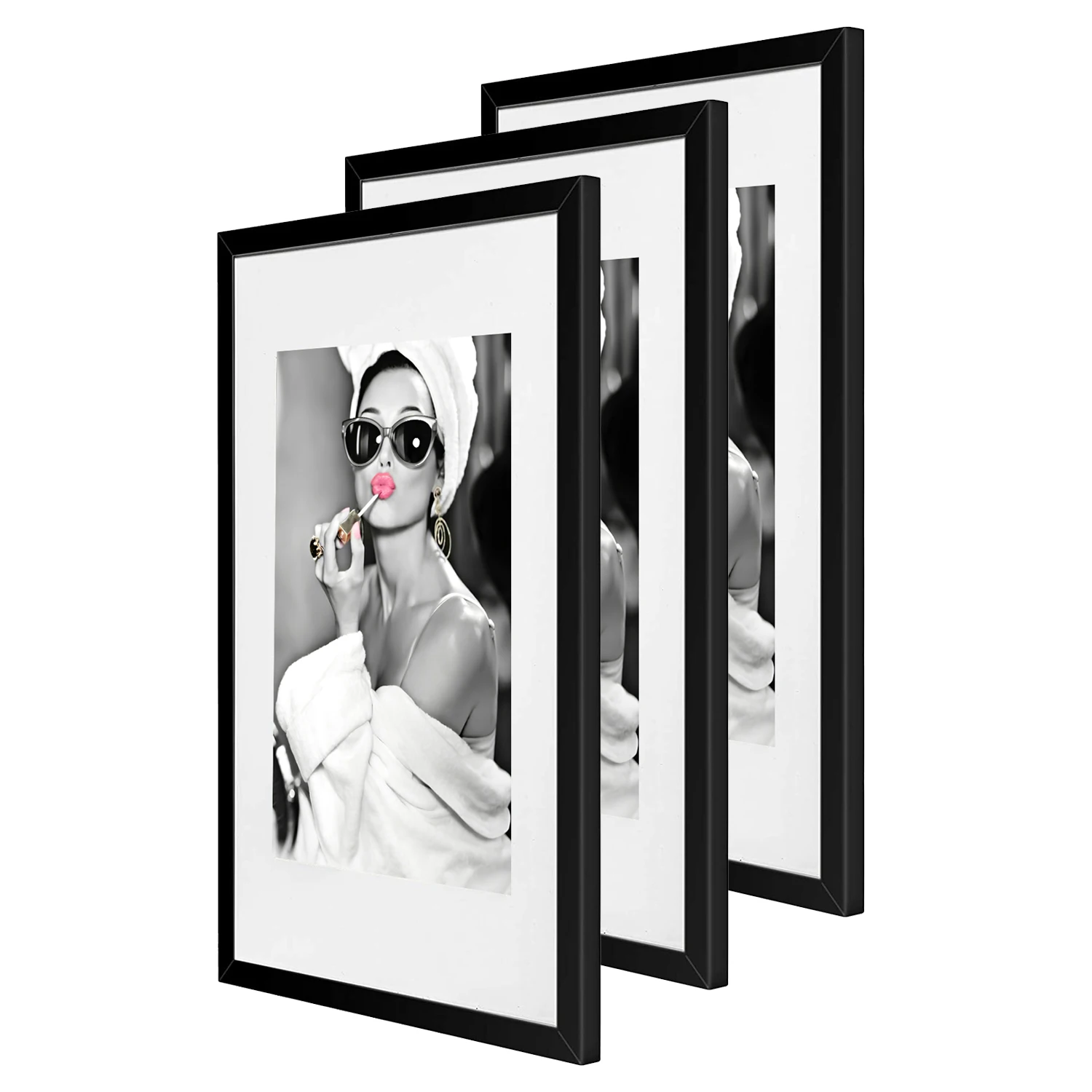 Black Metal Frames for Pictures 3pc Certificate Frames A4 Photo Wall Living Room Bedroom Home Decor Poster Canvas Painting Frame