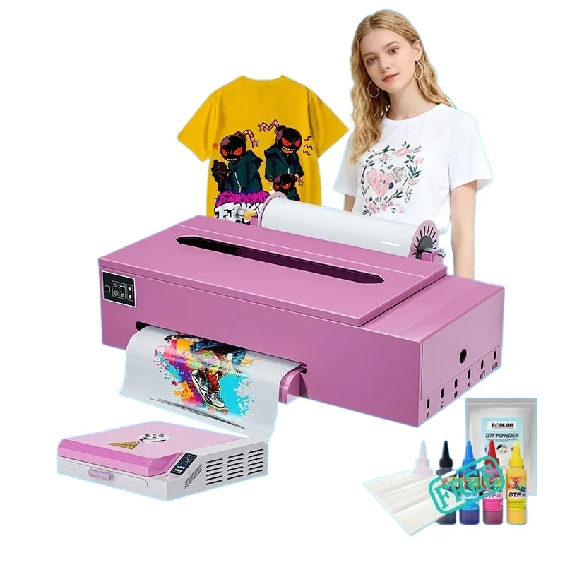 Portable DTF Printer A3, Compact Design Low Shipping Fee, Smart Stirring System, Built-in Cutter