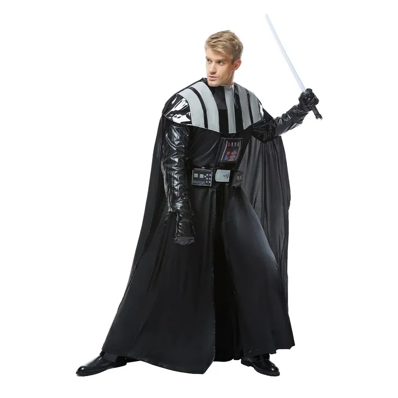 Darth Cos Vader Cosplay Anime Costume Jumpsuit Vest Cloak Black Uniform Fantasia Men Boys Halloween Carnival Party Disguise Suit
