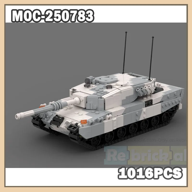 

MOC-250783 Military Tank Leopard 2A4 Model Assembly Building Blocks Creative Gift Puzzle Collection Desktop Set 1016P DIY Bricks
