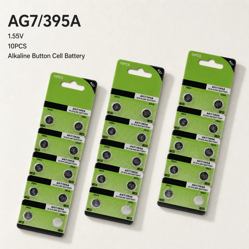 10pcs/20pcs AG7 LR927 395 Button Cell Batteries for Watches Toys and Small Electronics Power Supply