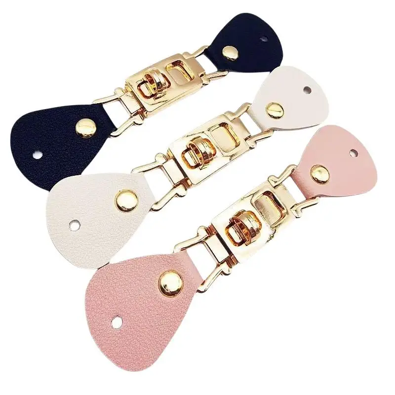 PU-Leder-Drehverschlüsse mit goldenen Metallbeschlägen in verschiedenen Farben, einfache Montage für DIY-Handtaschen und Lederarbeiten. – Detail 8