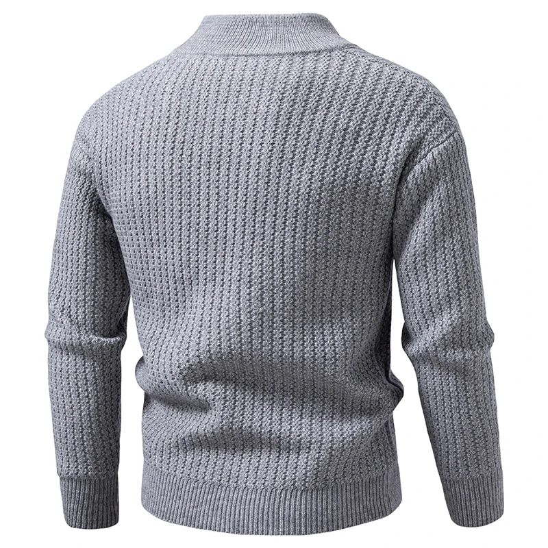 Knit Sweater Coat Men Stand Collar Zipper Casual Cardigan Outwear Male Autumn Winter Warm Sweater Jackets Trend Cardigans Coats
