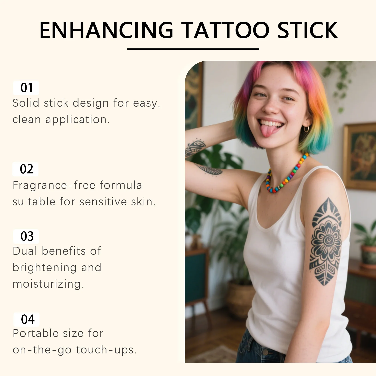 Vegan Tattoo Balm Stick Tattoo Aftercare Repair Ointment Prevent Ink Fade Moisturize Fresh Old Tattoo Soothe Sensitive Skin