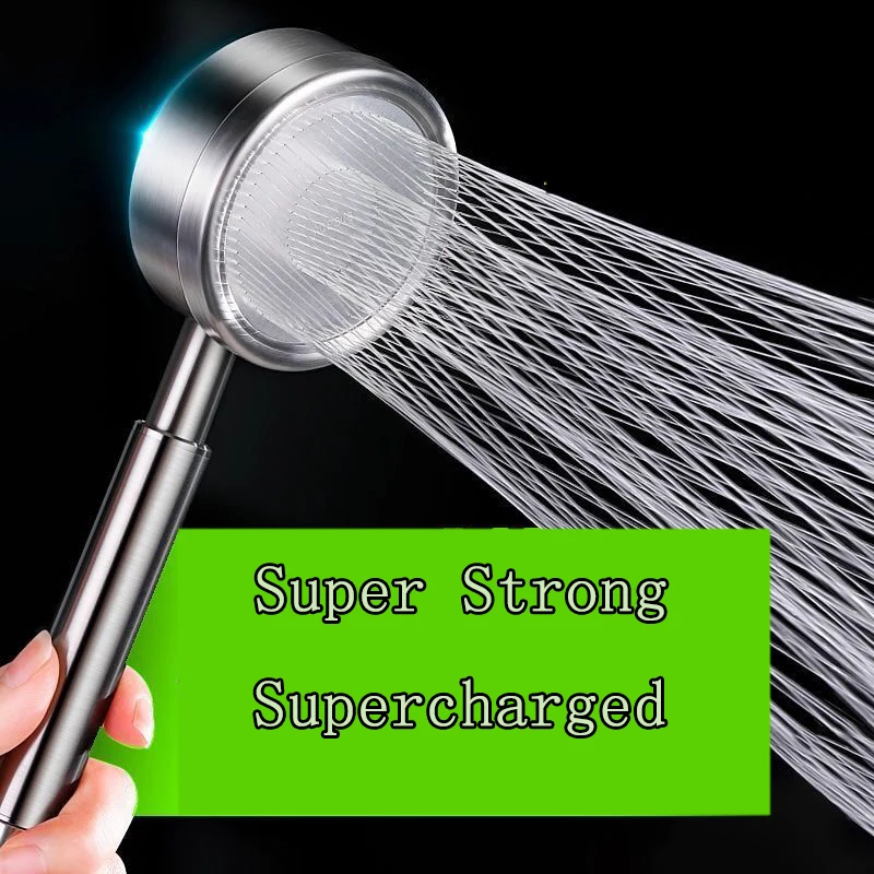 304 Stainless Steel High Quality Super Pressurized Shower Head  Anti-Fall Shower Head Water-Saving Rain  Bathroom Accessories