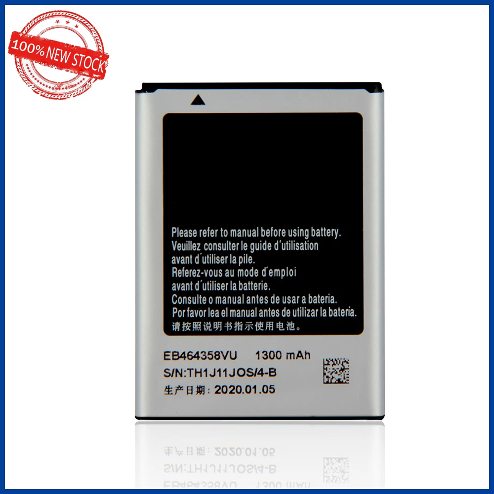 Batería de repuesto EB464358VU para Samsung Galaxy GT-S6358, S7500, S6102E, S6802, S6352, GS6108, GT-S6310, 1300mAh