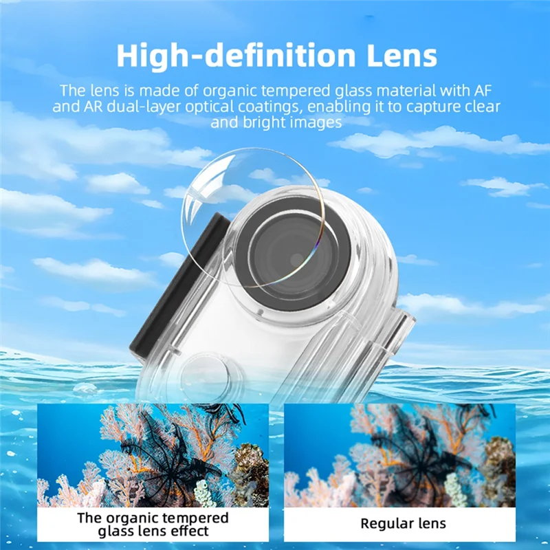 ZIZI 40M Waterproof Camera Protective Housing Case Underwater Diving Protective Shell For Insta 360 Go 3 GO3S Action Camera