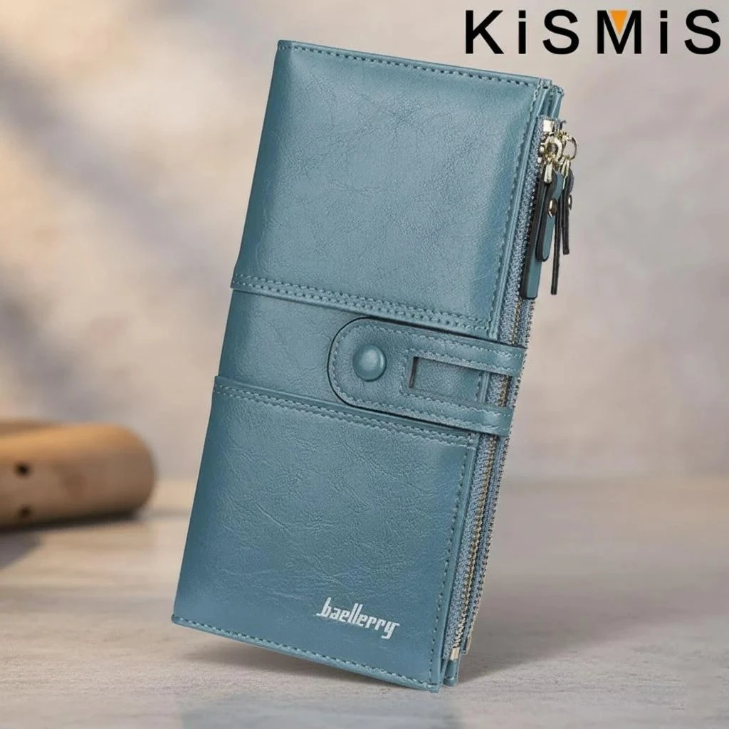 

Женский многофункциональный длинный кошелек на молнии, модная сумка для мобильного телефона, вместительный держатель для монет, органайзер для карт