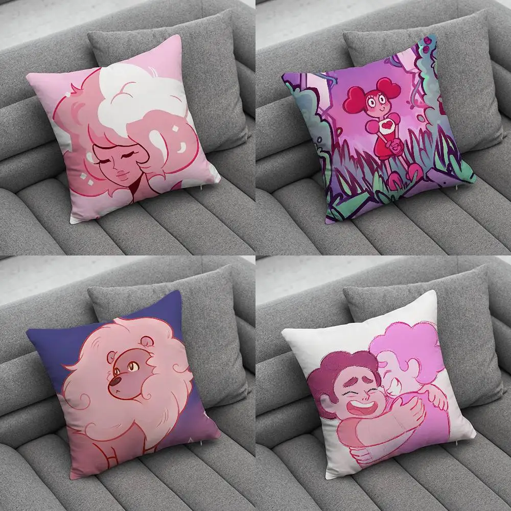 

Game S-Steven Universe Pillow Case For Home Bedroom Car Office Decoration Living Room Sofa Cushion Cover Suitable