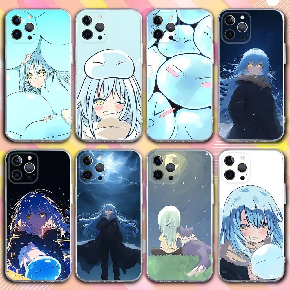

S-Slime Anime R-Rimuru Phone Case For iPhone 17,16,15,14,13,12,11 Pro,Max,Plus,X,XS,XR,SE4,E Mini Transparent Soft Cover