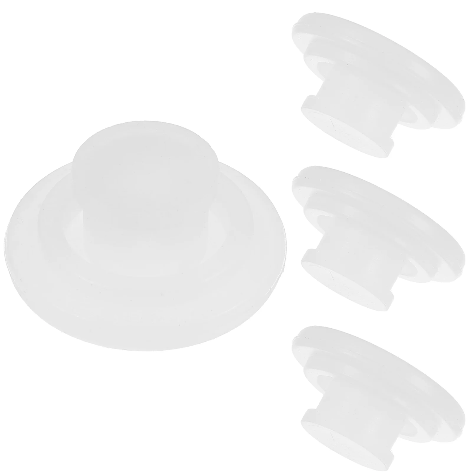 

4 Pcs Automatic Water Glass Lid Plug Travel Collapsible Bottles Anti Leak Covers Silica Gel Lids Silicone Stopper