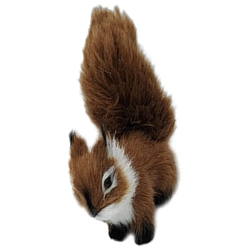 

Squirrel Statue Decoration Mini Artificial Grey Plastic Garden Outdoor Decor Figurine Adorable Animal Ornaments Landscaping
