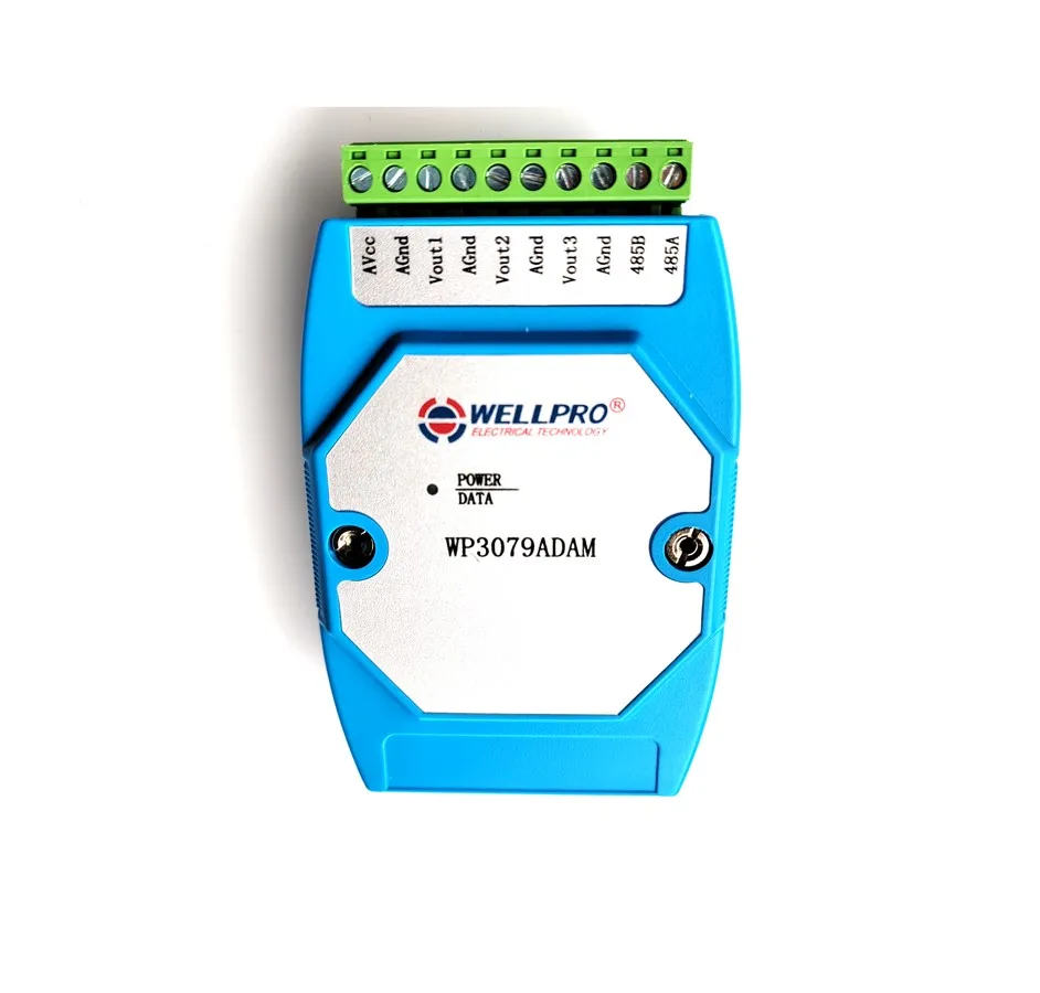 Wp3079adam (3vo) 0-10V Analoge Uitgangsmodule Rs485 Modbus Rtu Communicatie
