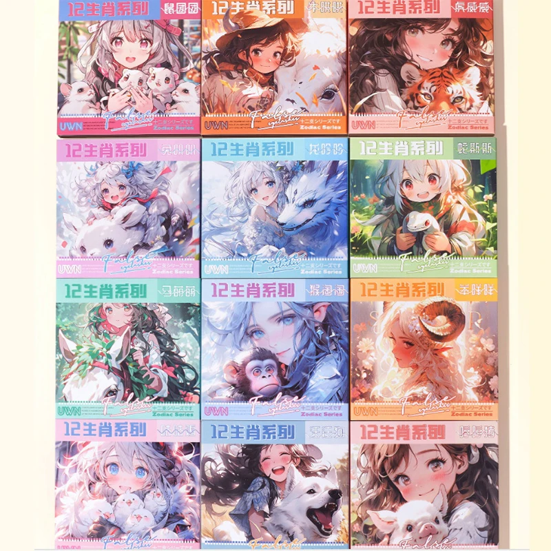 12 séries do zodíaco sem cola cílios postiços autoadesivos cílios postiços diy segmentados cílios postiços