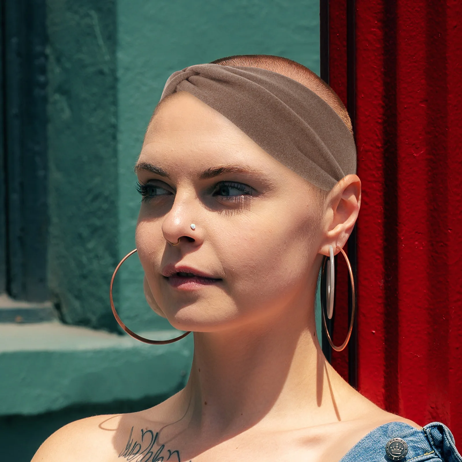 2 Diademas Elásticas Anchas para Mujer, Estilo Anudado, Bandas para el Cabello de Tela Suave para Ejercicio, Rutina de Belleza, Moda Diaria