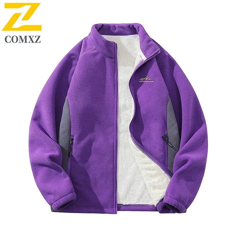 

COMXZ Work Mens Jacket Thickened Outdoor Cold Resistant Zipper Coat Minimalist Stand Collar Lightweight Durable Winter Coats