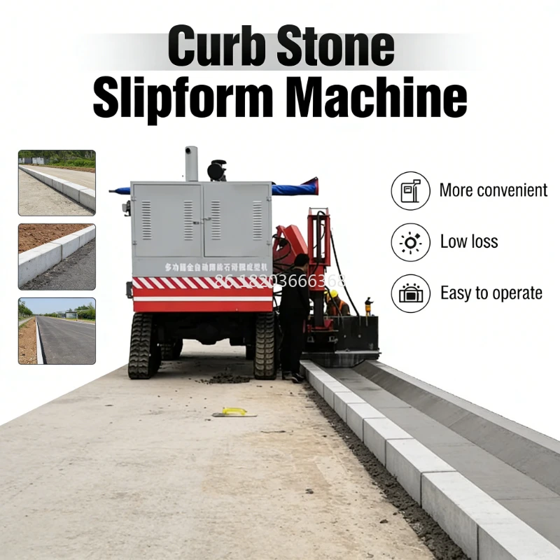Customized Concrete Curb Extruder With Real-Time Adjustment For Complex Alignments