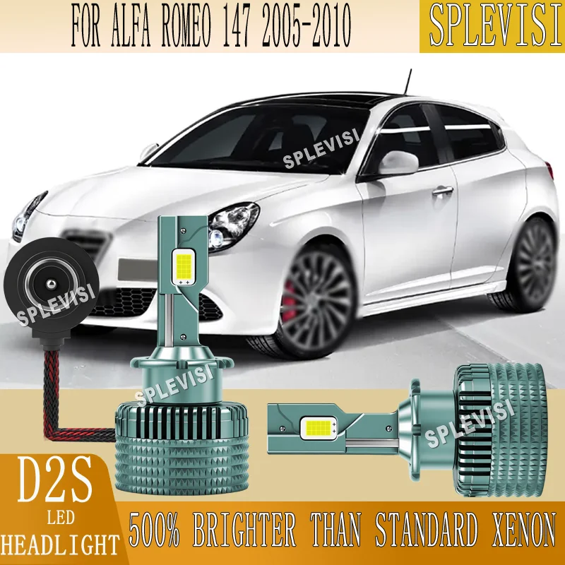 

500% Brighter for Night Driving Safety IP68 Waterproof 66240 LED Car Headlight For ALFA ROMEO 147 2005 2006 2007 2008 2009 2010
