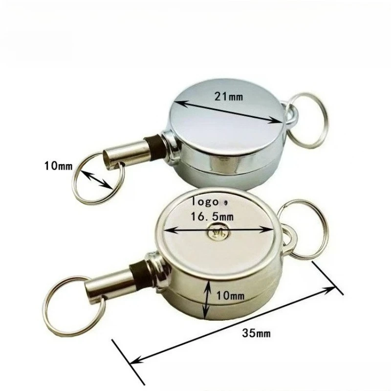 1pc Keychain Wear-Resistant Nylon Retractable Lanyard Low Rebound Anti-Theft & Anti-Loss Compact & Portable Key Chain