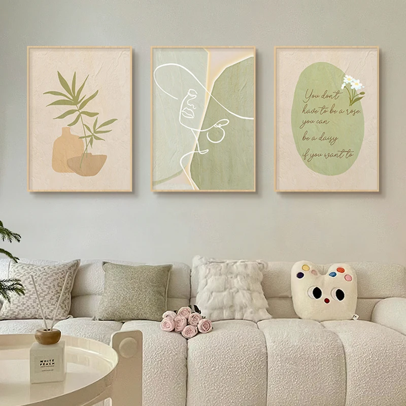 Ahşap Krem Tarzı Soyut Çizgi S - Korean Lifestyle Aesthetic incelemesi ve fiyatı