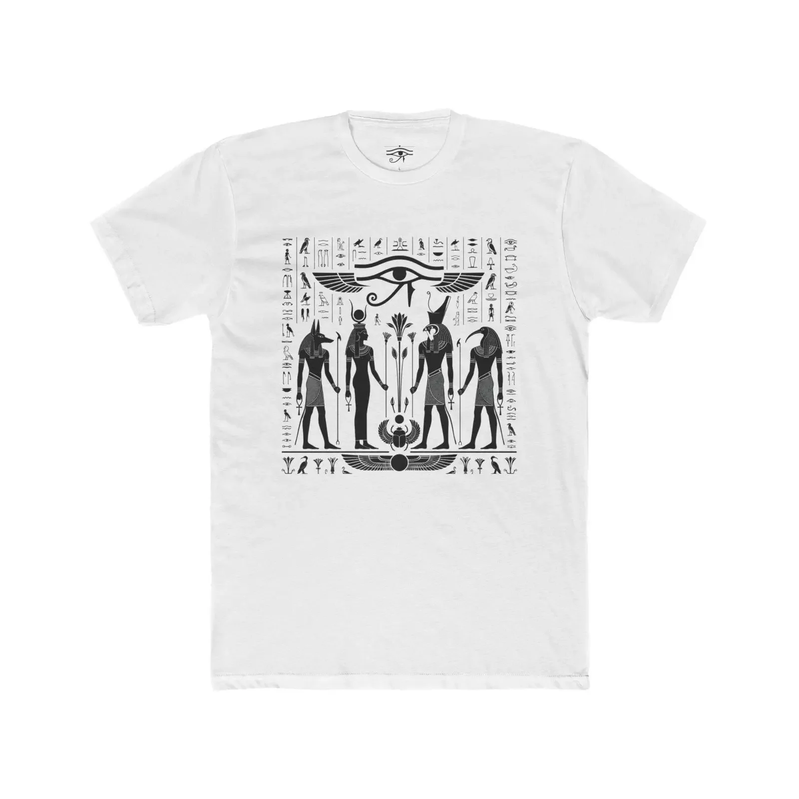 Egyptian Mythology Cotton Crew T Shirt Esoteric History Apparel vintage Washed designer clothes Top For Everyday Wear Stylish