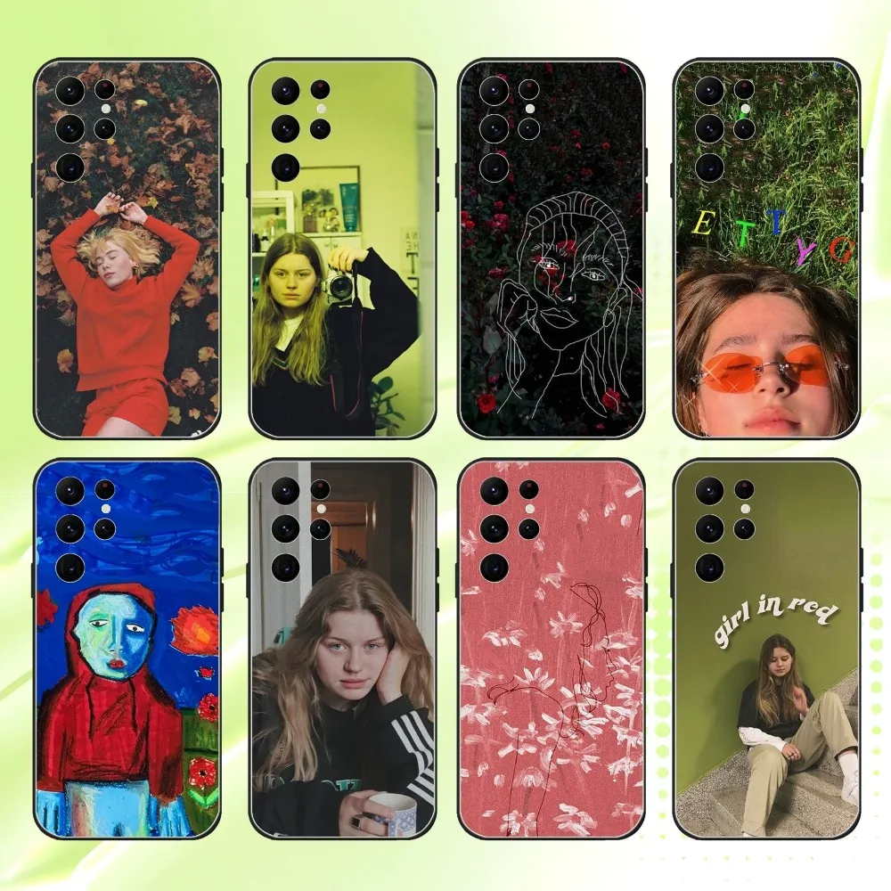 

Girl in Red Confession Phone Case For Samsung S 25,24,23,22,30,21,10,9,Ultra,Plus,Lite,FE,4,5G Black Soft Case