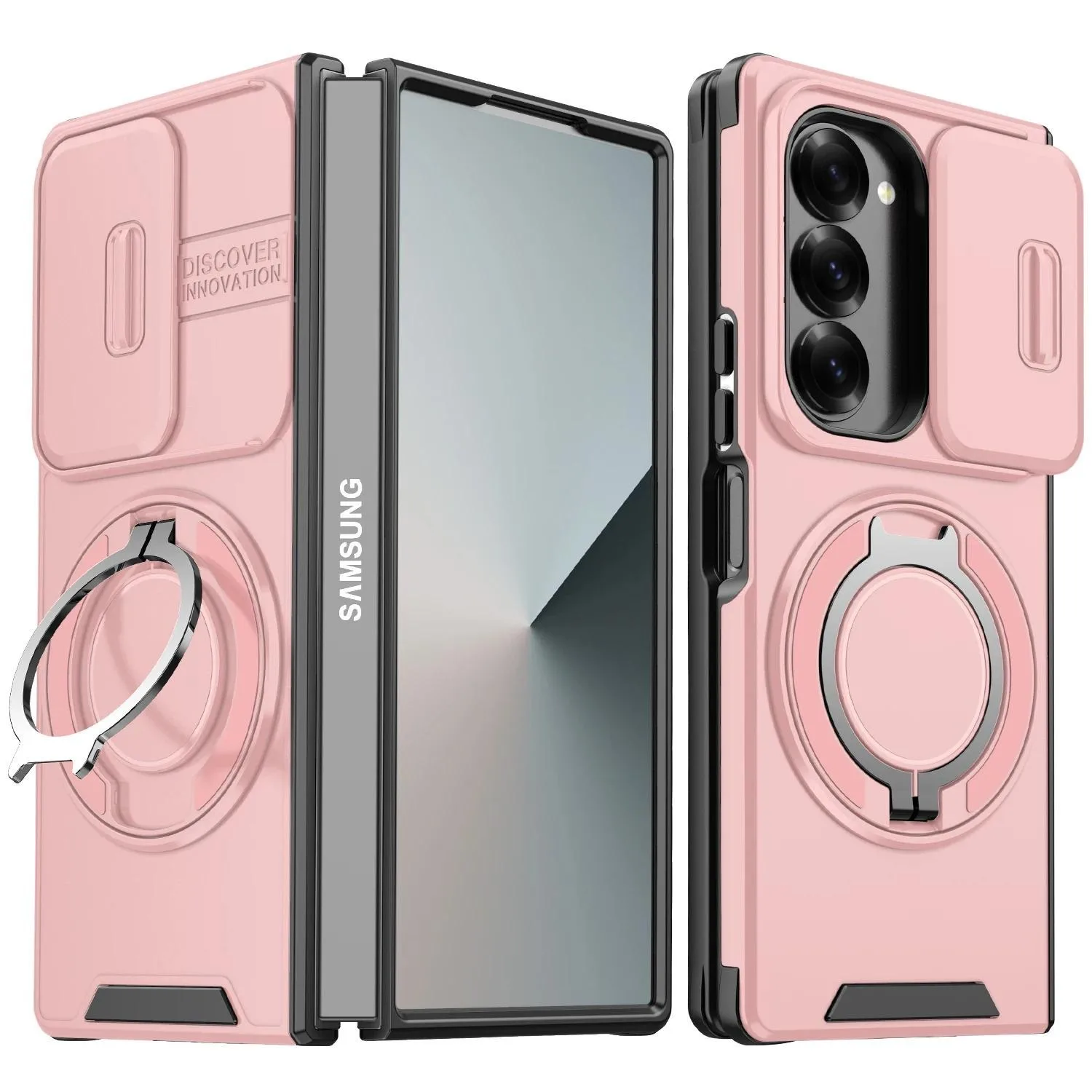 Shockproof Armor Case For Samsung Galaxy Z Fold 8 7 S25 S24 S26 Ultra S22 S23 FE S21 S20 Plus Note 20 Ring Stand Magnetic Cover