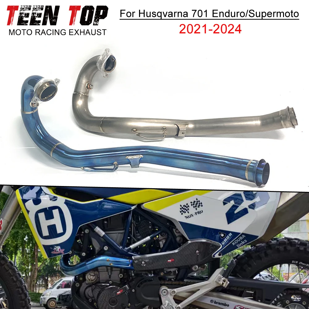 For Husqvarna 701 Enduro/Supermoto Exhaust Header Titanium Alloy Dirt Bike Escape Connect Tube 701 Enduro 2021-2024 Quality
