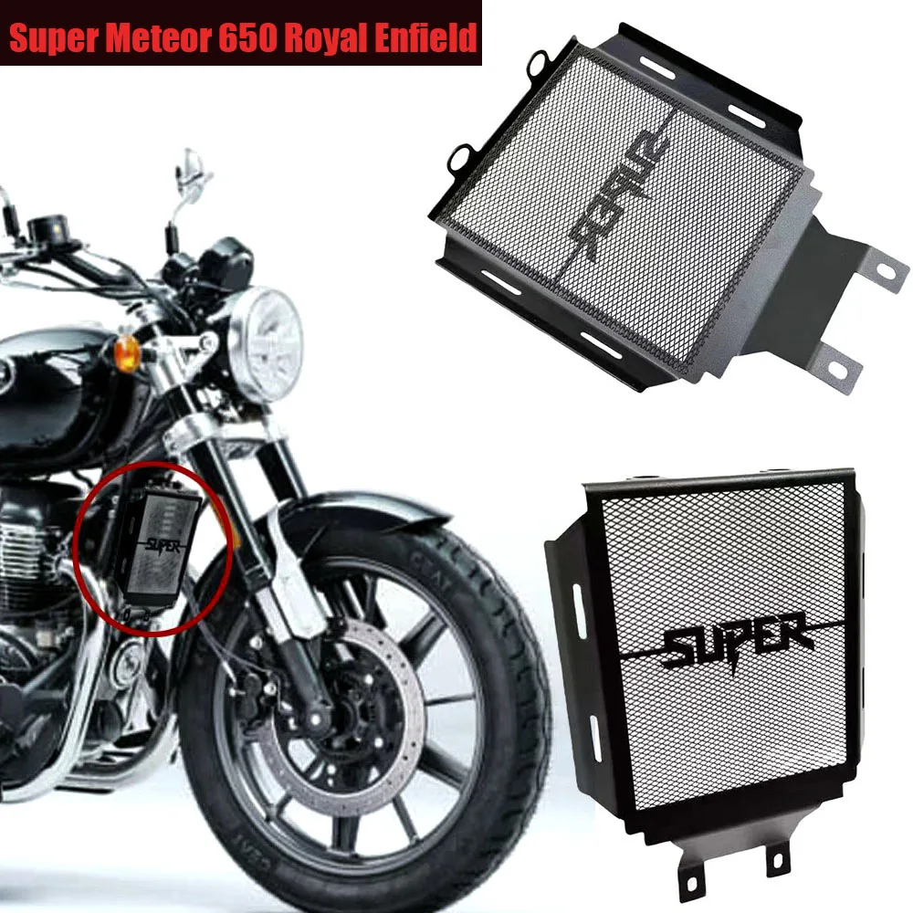 Protector de Radiador para Motocicleta Royal Enfield Meteor 650, Rejilla de Protección Compatible con Super Meteor 650, Accesorio