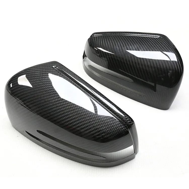 Carbon Fiber Replacement Rearview Mirror Shell  Protective Cover Housing for Mercedes-Benz W204 W212 CLA GLA