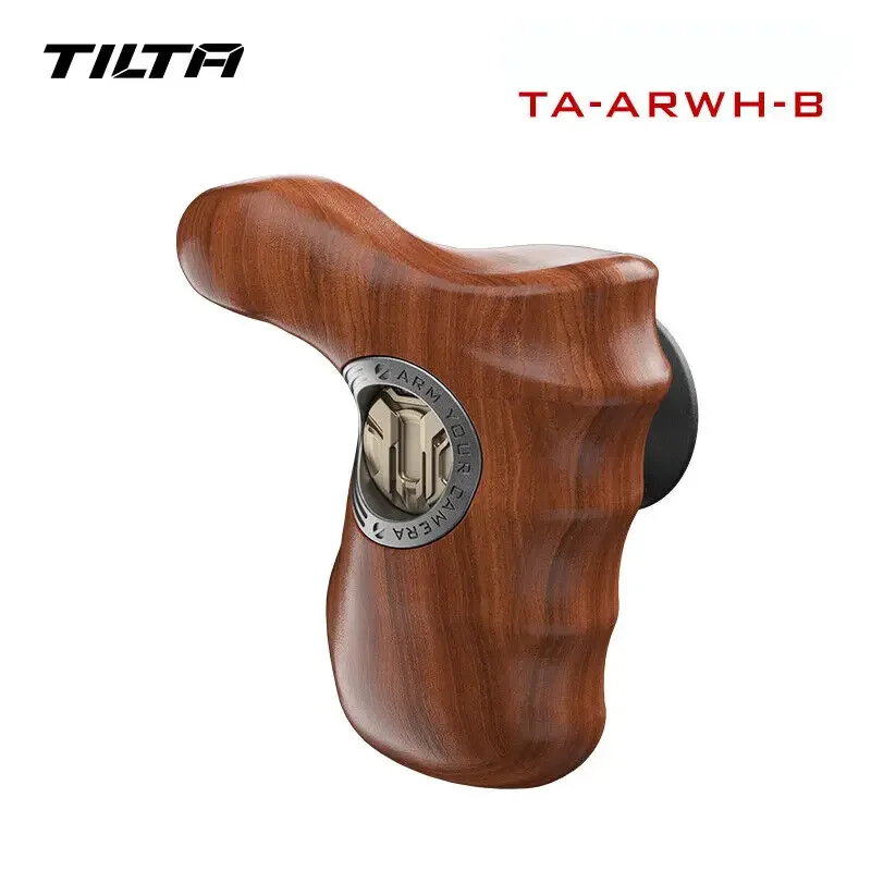 Tilta Advanced Wooden Side Handle w/ NATO Rail Attachment For DSLR/DJI 4D/Monitor Left Handle TA-ALWH-B Right Handle TA-ARWH-B