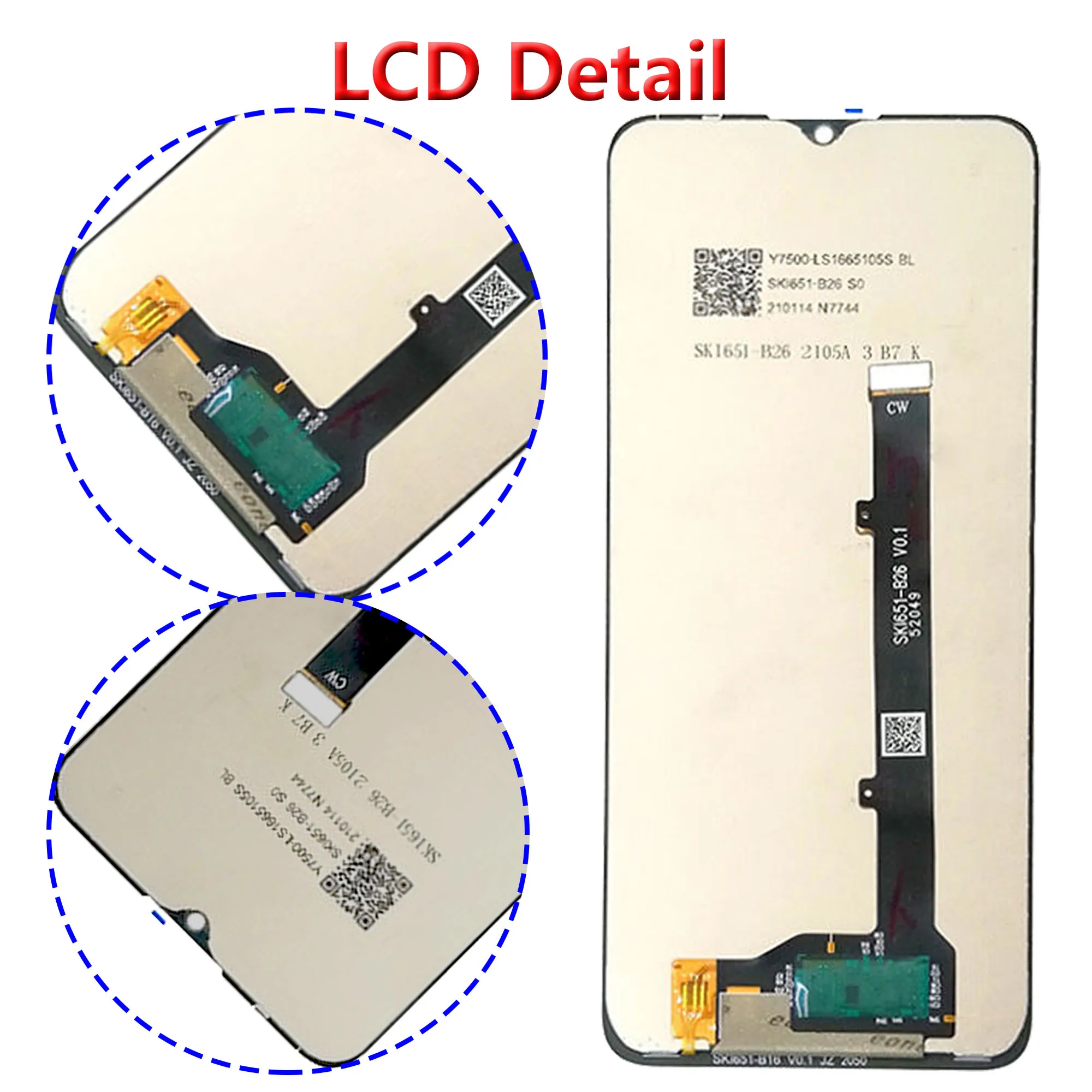 Pantalla LCD Original para ZTE Blade A51 (2021) con Marco, reemplazo de pantalla táctil, montaje de digitalizador, piezas de reparación