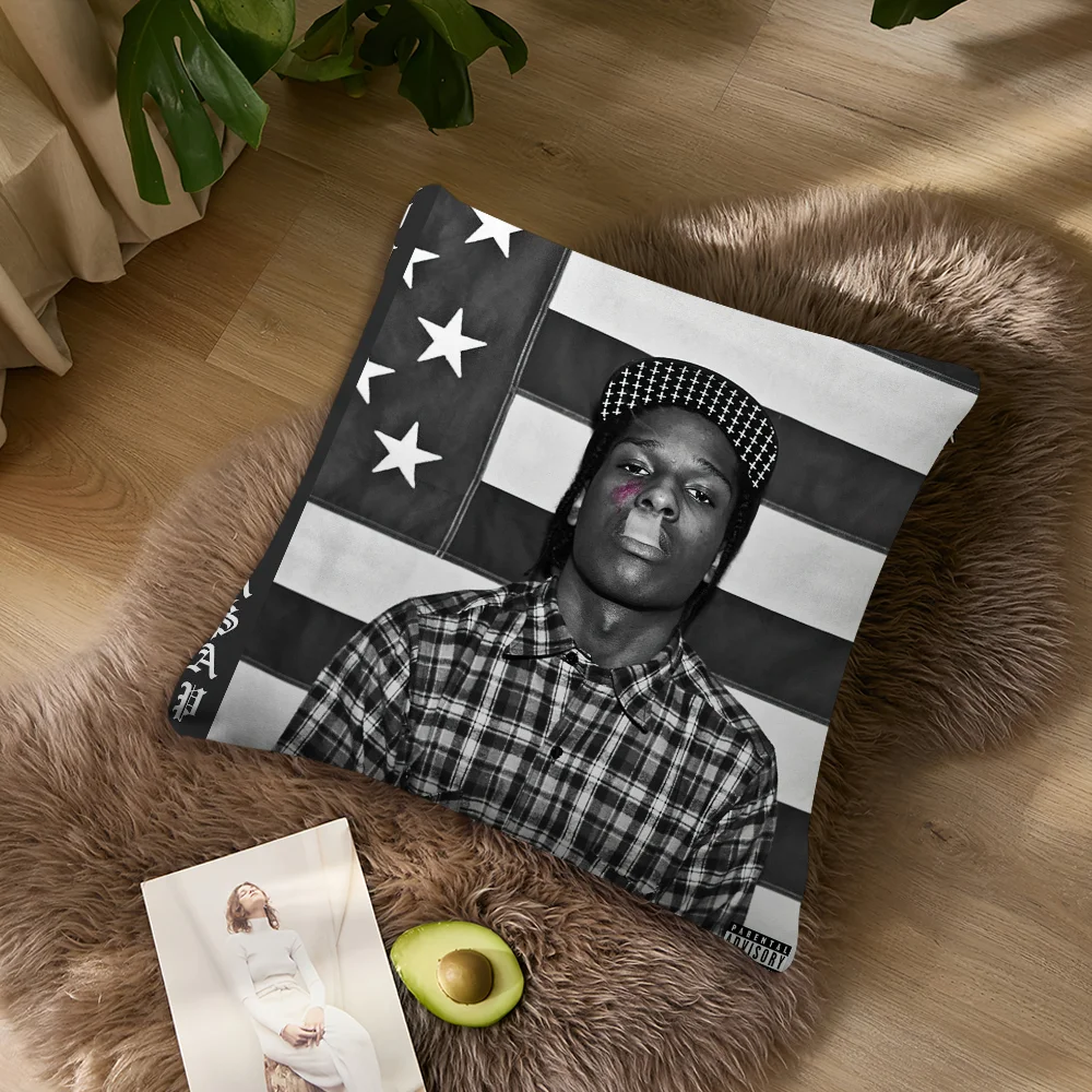 Rapper A-AP Rocky Kissenbezug, Wohnzimmer-Akzent, Couch, Rückenstütze, quadratisch, Lounge, erholsamer Nickerchenbegleiter ﻿ – Detail 2