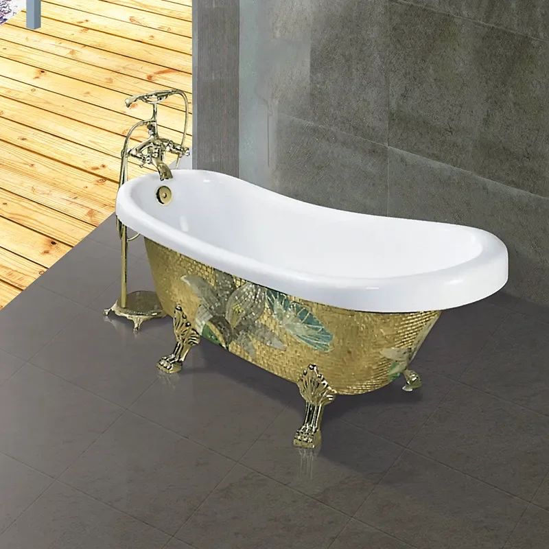 Freestanding Acrylic Bathtub Large Soaking Tub for Home Bathroom Project Orders Factory Direct Sale