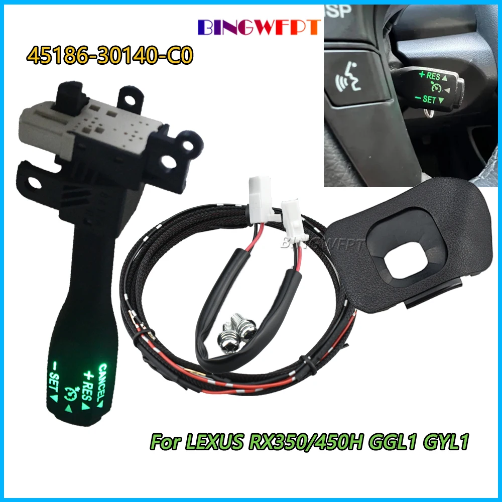 For Lexus RX350 RX450H GGL1 GYL1 2009-2015 With Backlight Cruise Control Switch Kit 45186-30140-C0 Dust Cover