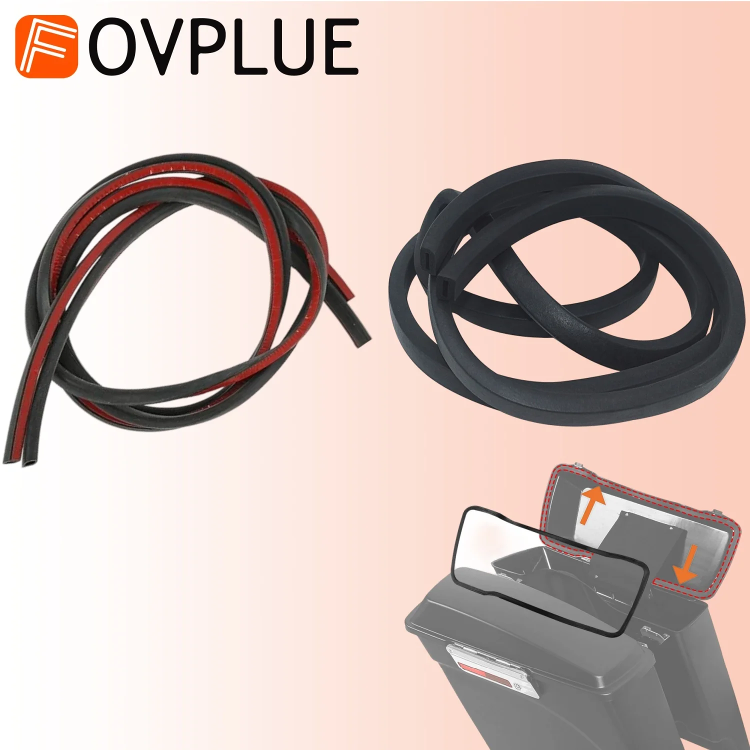 Hard Saddlebag Cover Motorcycle Weather Strip Rubber Seal Gaskets For Harley Touring Road King Street Electra Glide FLHX 1994-UP
