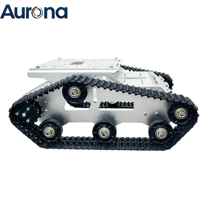 【Industrial】Smart Robot Car Tank Chassis Kit Aluminum Alloy Big Platform With 2WD Motors For Arduino/Raspberry Pi DIY Remote Con