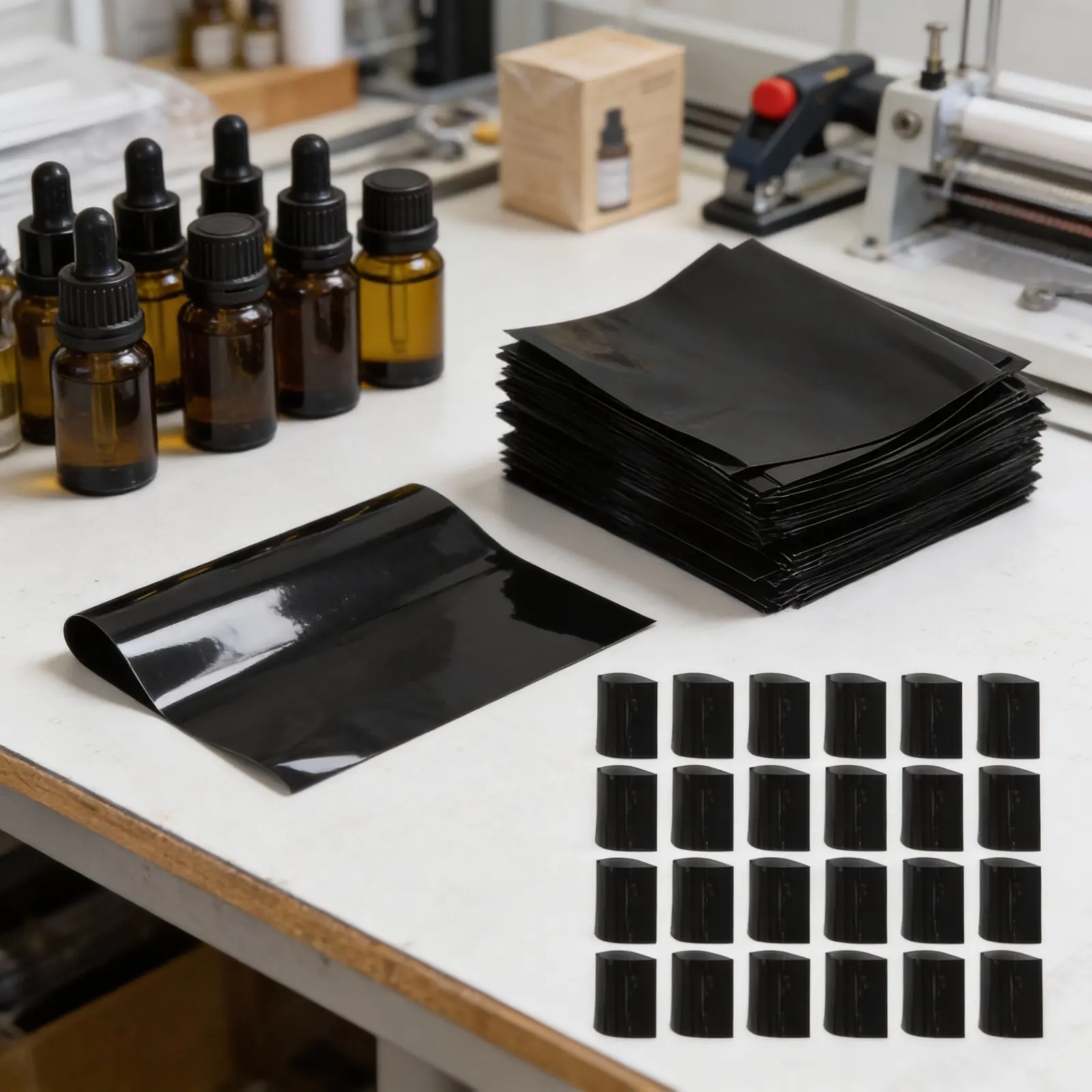 

200 шт. термоусадочных пленок для горлышек бутылок, черные, 60x50 мм, герметичные ПВХ-ленты для уплотнения, для малого бизнеса