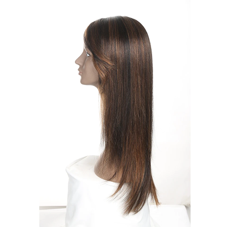Schlanke Menschliche Haar Perücken Für Frauen Highlight Farbige Menschliches Haar Perücken Spitze Perücke Gerade Brasilianische Haar Perücken 24 Inch Lange perücke