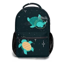 Space Turtles New Female Fashion High Waterproof College Backpack Laptop Travel Book Bag 17inch