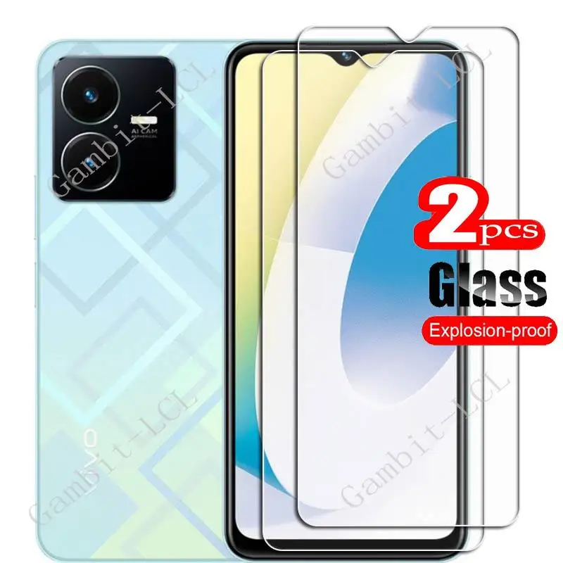 For Vivo Y22 Global  Tempered Glass Protective  ON VivoY22 Y 22 Y22S V2207  6.55Inch Screen Protector SmartPhone Cover Film