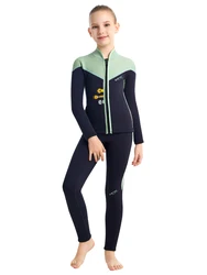 Two-Piece Neoprene Swimsuit for Kids, Professional Swimwear for Boys and Girls, Surfing Wetsuit Diving Suits, Bathing Suit
