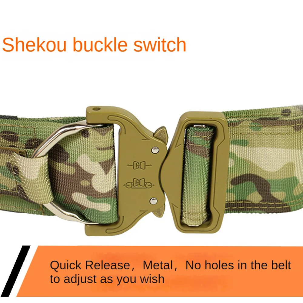 New Pattern MOLLE Tactical Belt Nylon Multifunctional Combination Patrol Belt Outdoor CS Equipment Tactical Waistband Waist Seal